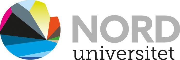 Logo for Nord Universitet. Rundt symbol med ulike farger og teksten "Nord universitet" i store bokstaver ved siden av. - Klikk for stort bilde